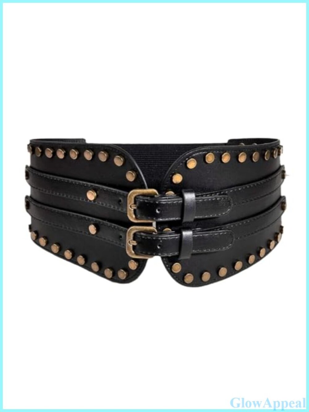 Faux Leather Elastic Corset Belt Wide Waist Cincher Lace-Up Renaissance